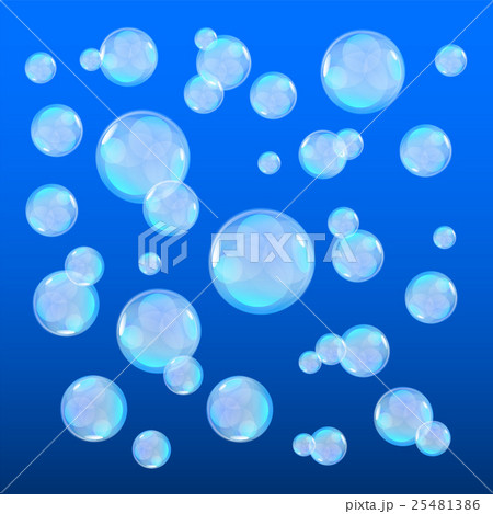 Bubbles in water on blue background horizontal Bubbles in water on blue background horizontal 25481386