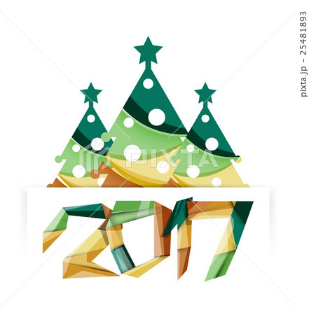 Christmas geometric banner, 2017 New Year 25481893