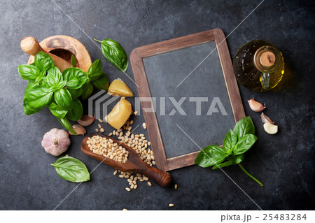 Pesto sauce ingredients Pesto sauce ingredients 25483284