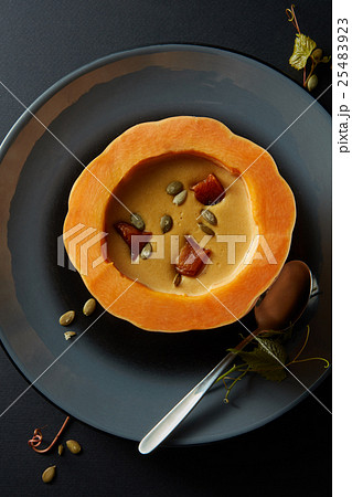Cream of pumpkin soup with seeds Cream of pumpkin soup with seeds 25483923