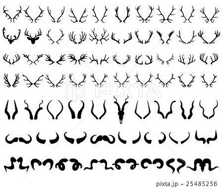 silhouettes of horns 25485256