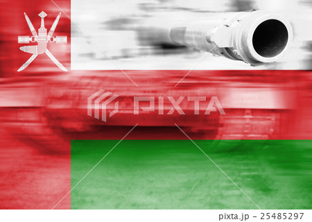 motion blur tank with Oman flag 25485297