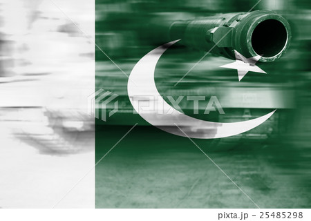 motion blur tank with Pakistan flag motion blur tank with Pakistan flag 25485298