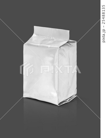 blank packaging foil pouch isolated on gray 25488135