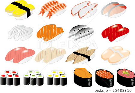 お寿司セットのイラスト素材 25488310 Pixta