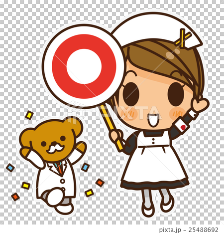 オンナノコ 看護師 クラシック マルのイラスト素材 25488692 Pixta