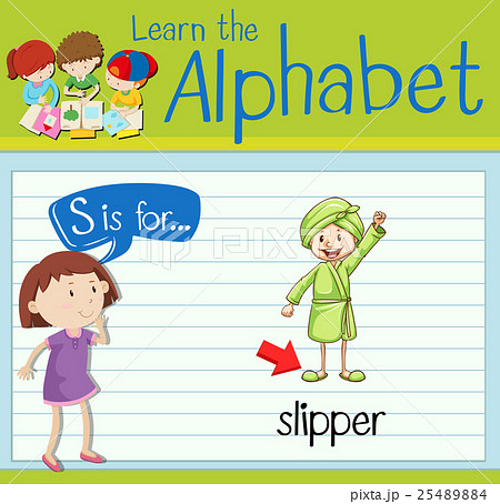 Flashcard letter S is for slipper 25489884