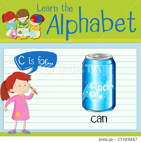 Flashcard letter C is for can 25489887