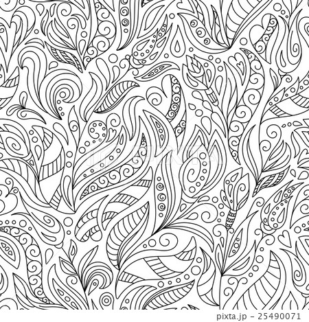 Seamless pattern for coloring book.  Ethnic 25490071