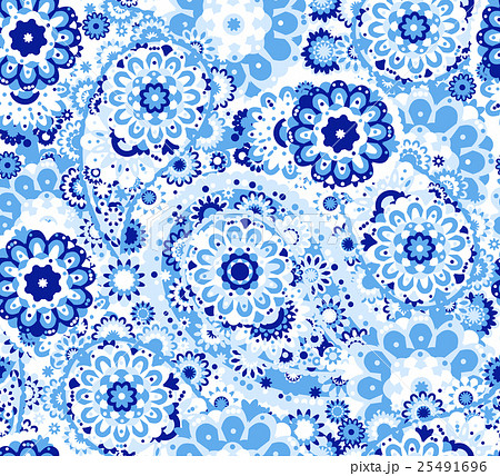 Seamless Pattern Based On Traditional Asianのイラスト素材