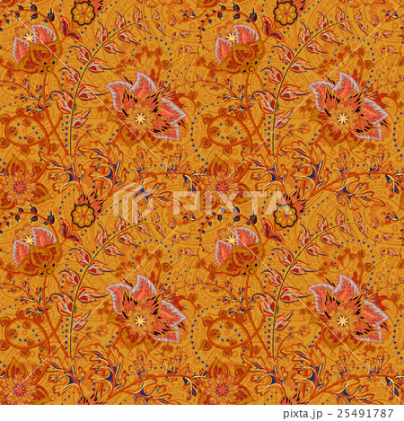 Seamless floral background. Fantasy flowers and 25491787