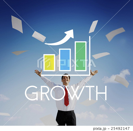 Business Development Growth Bar Chart Concept Business Development Growth Bar Chart Concept 25492147