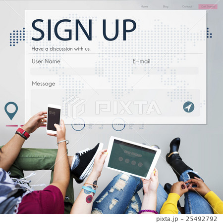 Register Enquiry Online Web Page Concept Register Enquiry Online Web Page Concept 25492792