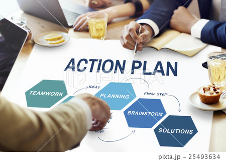 Business Plan Strategy Development Process Graphic Concept 25493634