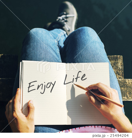 Be Happy Fun Weekends Concept 25494204