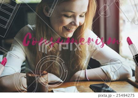 Shopping Shopaholics Makeup Sales Online Concept 25494275