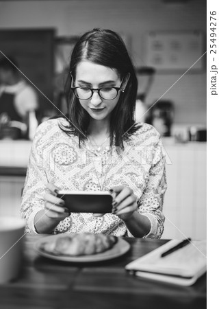 Photography Photo Shot Croissant Bakery Concept 25494276