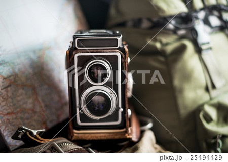 Antique Camera Reel Travel Concept Antique Camera Reel Travel Concept 25494429