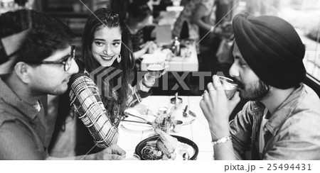 Indian Ethnicity Food Curry Naan Roti Meal Concept 25494431
