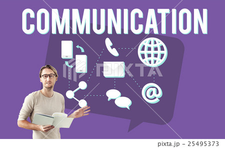 Communication Globe Speech Message Mail Concept Communication Globe Speech Message Mail Concept 25495373