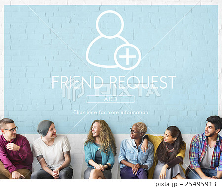 Add Friends Social Media Graphic Concept 25495913