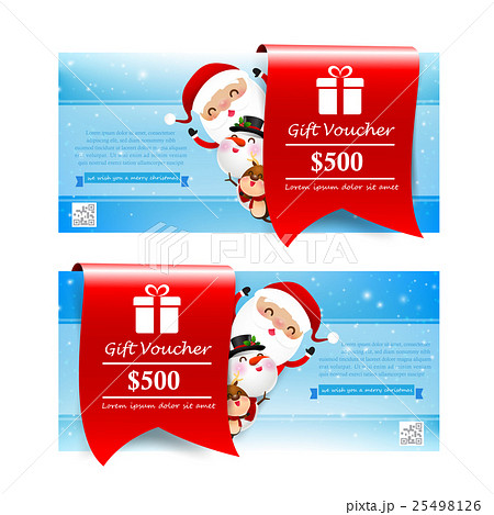 Collection of christmas gift voucher tag banner 25498126