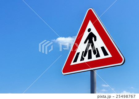 Traffic sign pedestrian crossing Traffic sign pedestrian crossing 25498767
