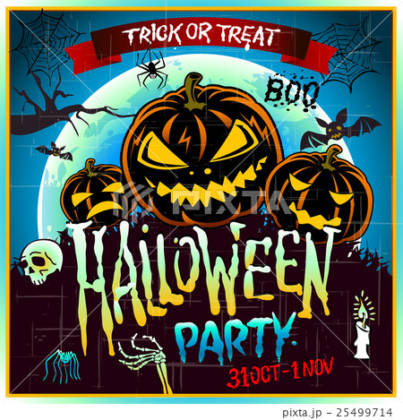Happy Halloween Poster. Vector illustration. Happy Halloween Poster. Vector illustration. 25499714