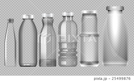 Vector set of transparent glass jar bottle 25499876