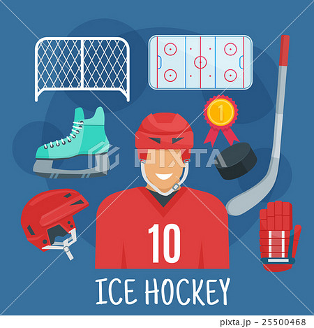 Ice hockey symbol for winter sports games design Ice hockey symbol for winter sports games design 25500468