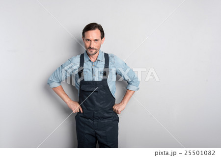 Emotional middle aged man putting his hands on the Emotional middle aged man putting his hands on the 25501082