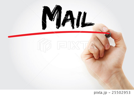 Hand writing Mail with marker Hand writing Mail with marker 25502953
