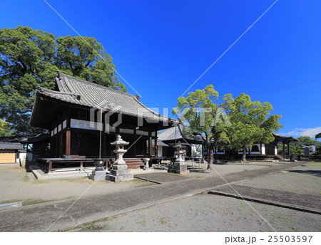 香川県三豊市三野町の大坊さん「本門寺」開山堂と本堂 25503597