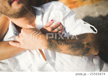 Happy romantic fashion couple in love have fun on Happy romantic fashion couple in love have fun on 25503674