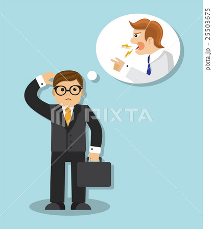 businessman afraid of the wrath of the chief 25503675
