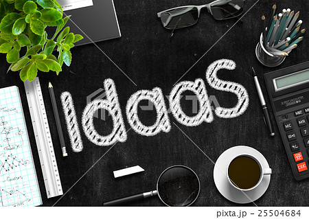 Black Chalkboard with IdaaS Concept. 3D Rendering. 25504684