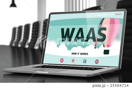 Laptop Screen with Waas Concept. 3D. 25504714