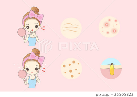 Woman Face problem Concept 25505822