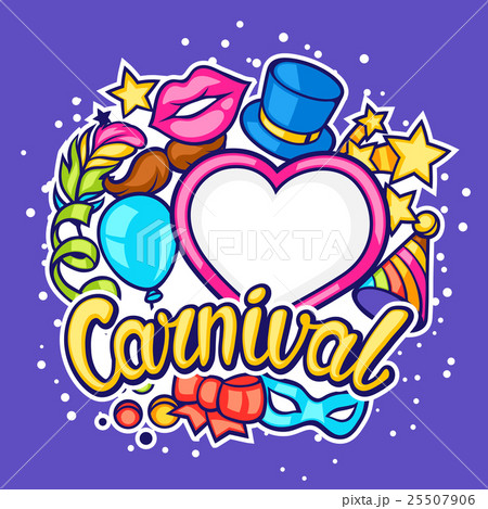 Celebration festive background with carnival icons Celebration festive background with carnival icons 25507906