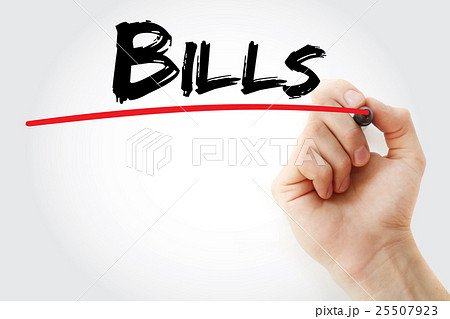 Hand writing Bills with marker Hand writing Bills with marker 25507923