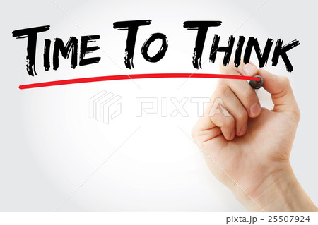 Hand writing Time To Think with marker 25507924