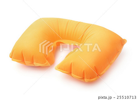 Orange inflatable neck pillow 25510713