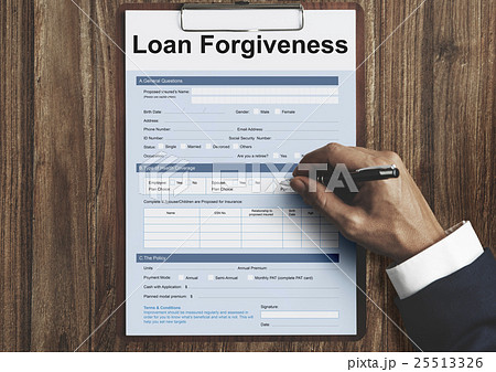Loan Forgiveness Debt Filling Application Concept 25513326
