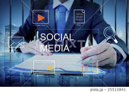 Social Media Advertisement Connection Concept Social Media Advertisement Connection Concept 25513841