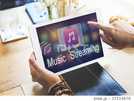 Digital Music Streaming Multimedia Entertainment Online Concept 25514670