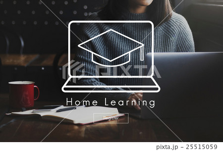 Online Education Graduation Cap Graphics Concept 25515059