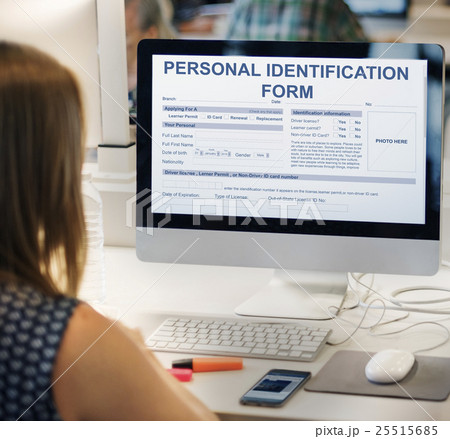 Personal Identification Form Application Concept Personal Identification Form Application Concept 25515685