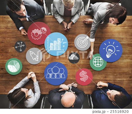 Meeting Business People Bubble Ideas Strategy Concept 25516920