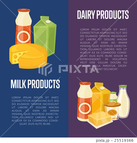 Dairy products vertical flyers with space for text 25519366