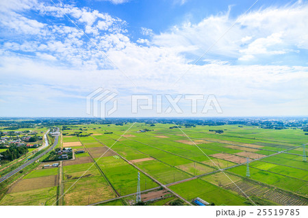 東金市付近を空撮 25519785